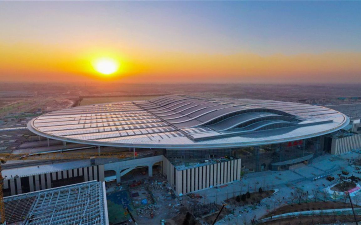 雄安高铁站,有66个足球场那么大,中国基建又一巅峰之作_哔哩哔哩_bili
