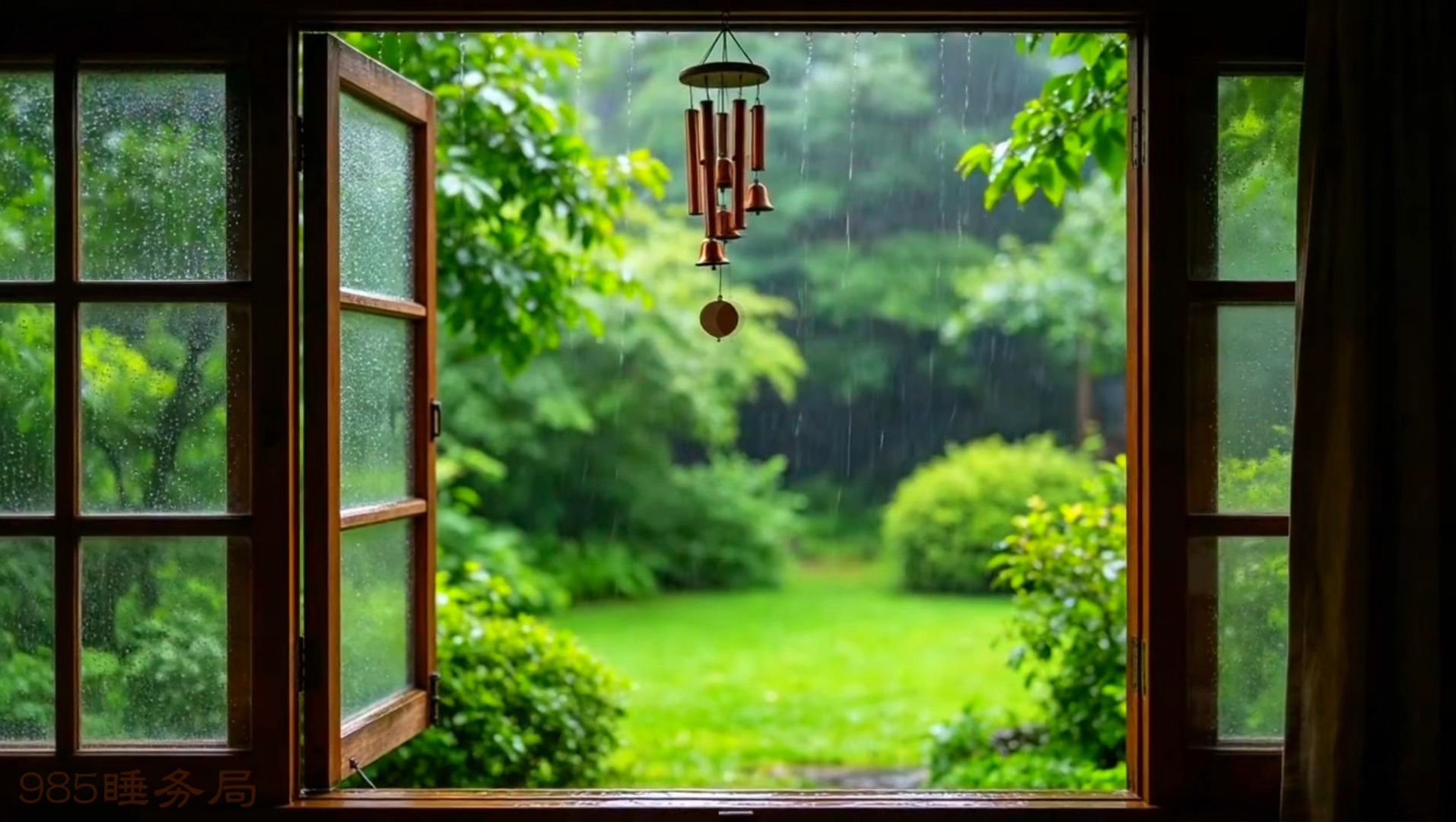 世界公认最佳放松雨声，风铃声432HZ的雨声是能让人体达到极度舒适的频率，下雨白噪音，聆听大自然，睡眠，助眠，下雨天，真实雨声，学习，冥想，放空，解压，远离抑郁