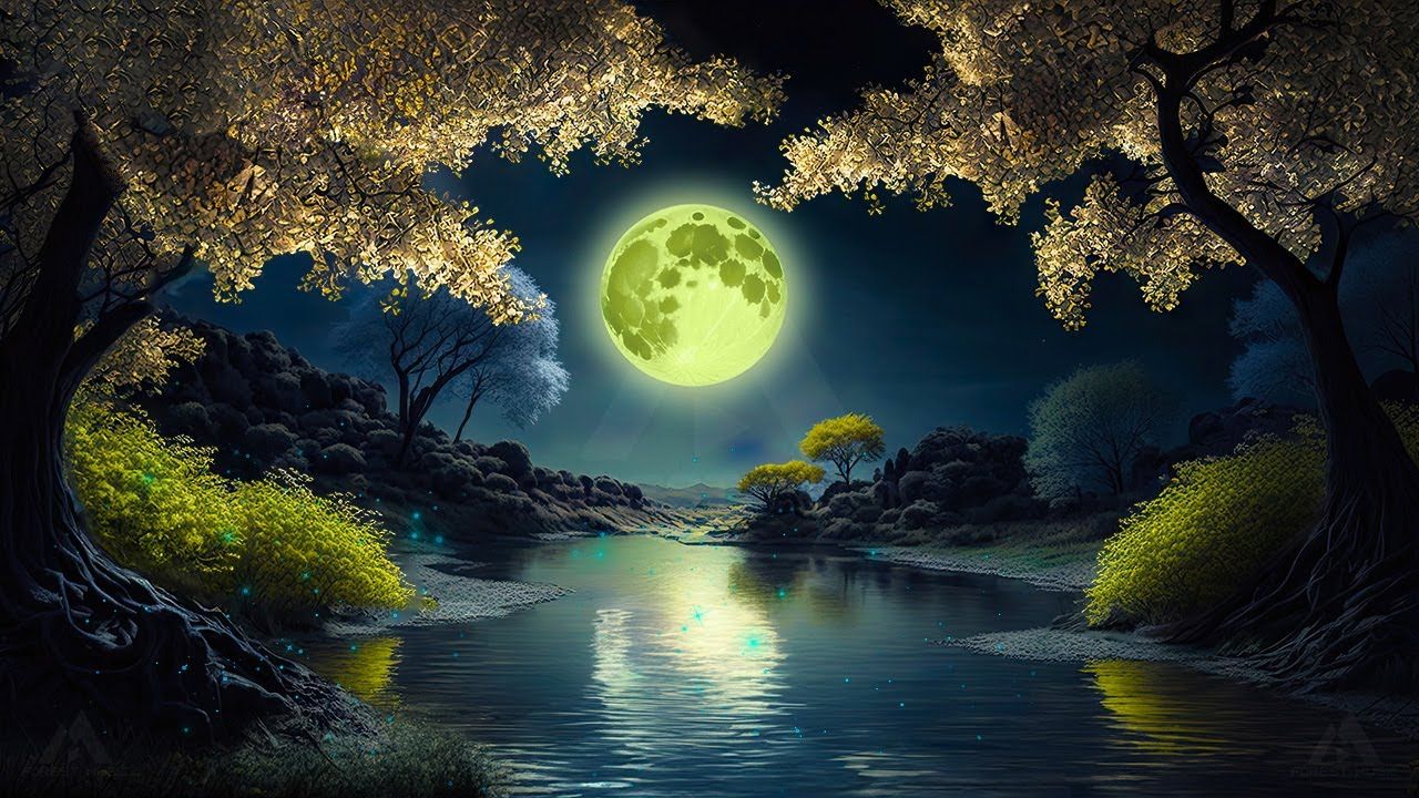 明月夜,梦如丝,悠然自得,世间纷扰皆抛在月色之中,唯美至极