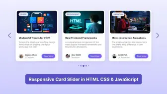 JS - HTML CSS JavaScript打造响应式卡片滑动教程——step-by-step新手攻略