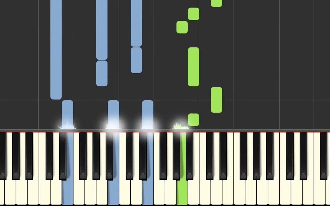 [图]楊宗緯 & 張碧晨 - 涼涼 _三生三世十里桃花_ 片尾曲 - 鋼琴教學 Piano Tutorial [HQ] Synthesia