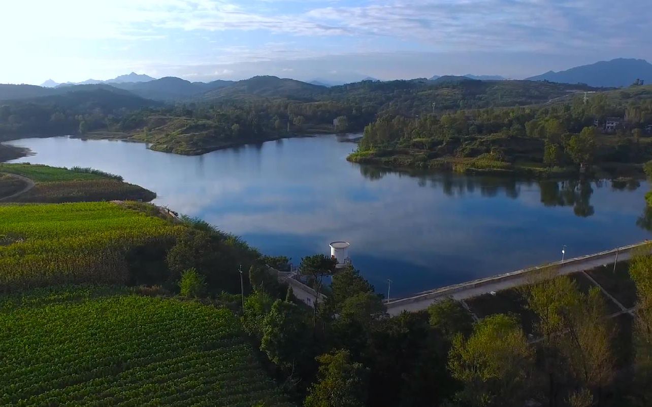 【高清航拍】绝美风景休闲放松影片--商洛市洛南水库