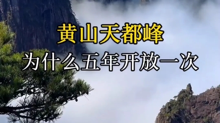 +黄山天都峰,为什么五年开一次?今年开放在即,你想带谁一起去?哔哩哔哩bilibili