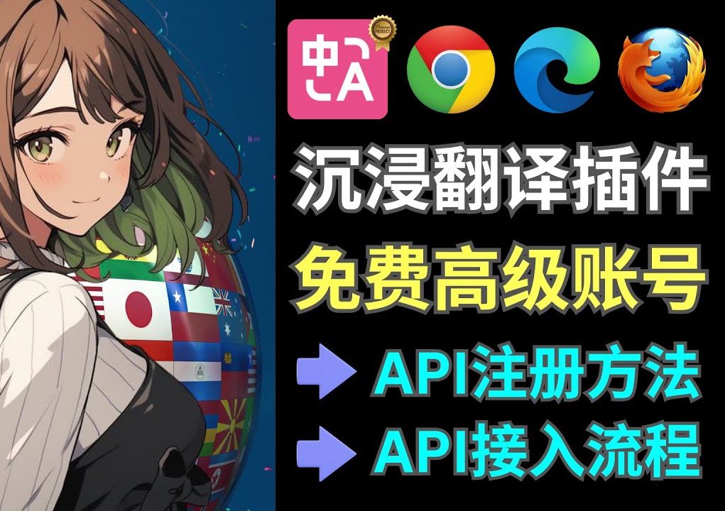 如何免费使用沉浸式翻译插件Pro账号 DeepL和OpenAI API免费获取方法哔哩哔哩bilibili