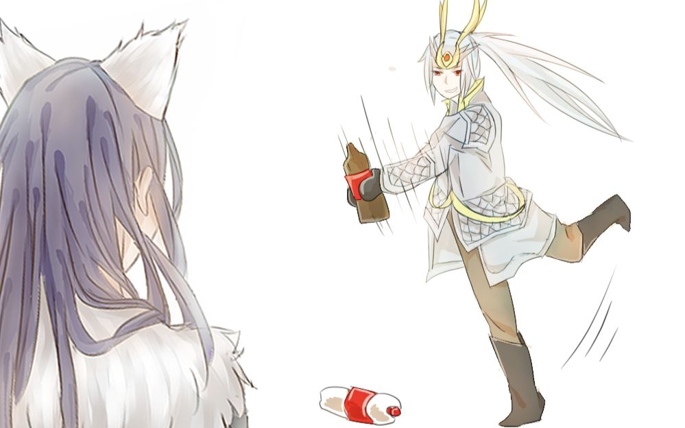 【王者荣耀手书】韩信不只是在摇可乐而已【信白】