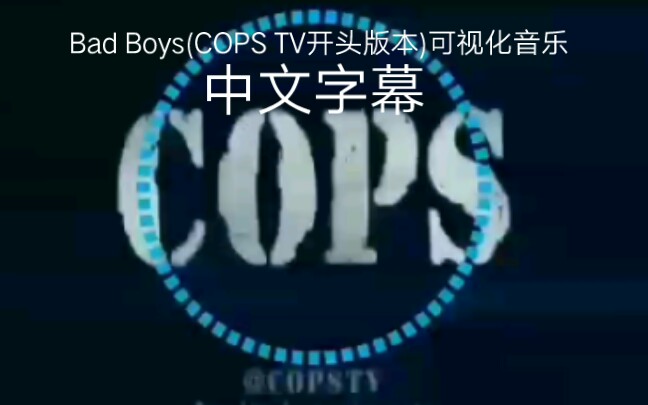 [图][中文字幕&可视化音乐]Bad Boys---TV电视开头版本