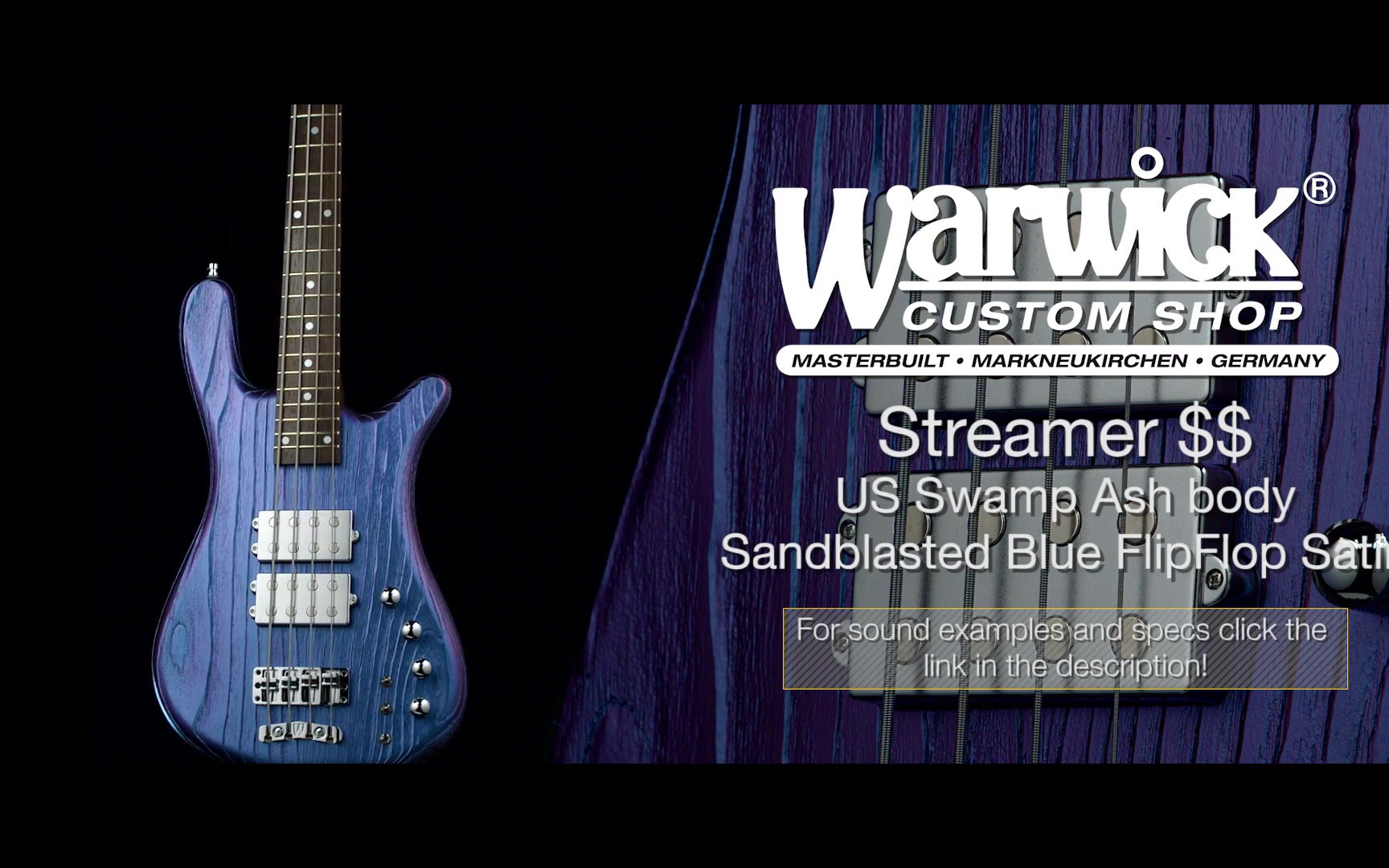 warwick custom shop masterbuilt - streamer $$ 5-string - bio