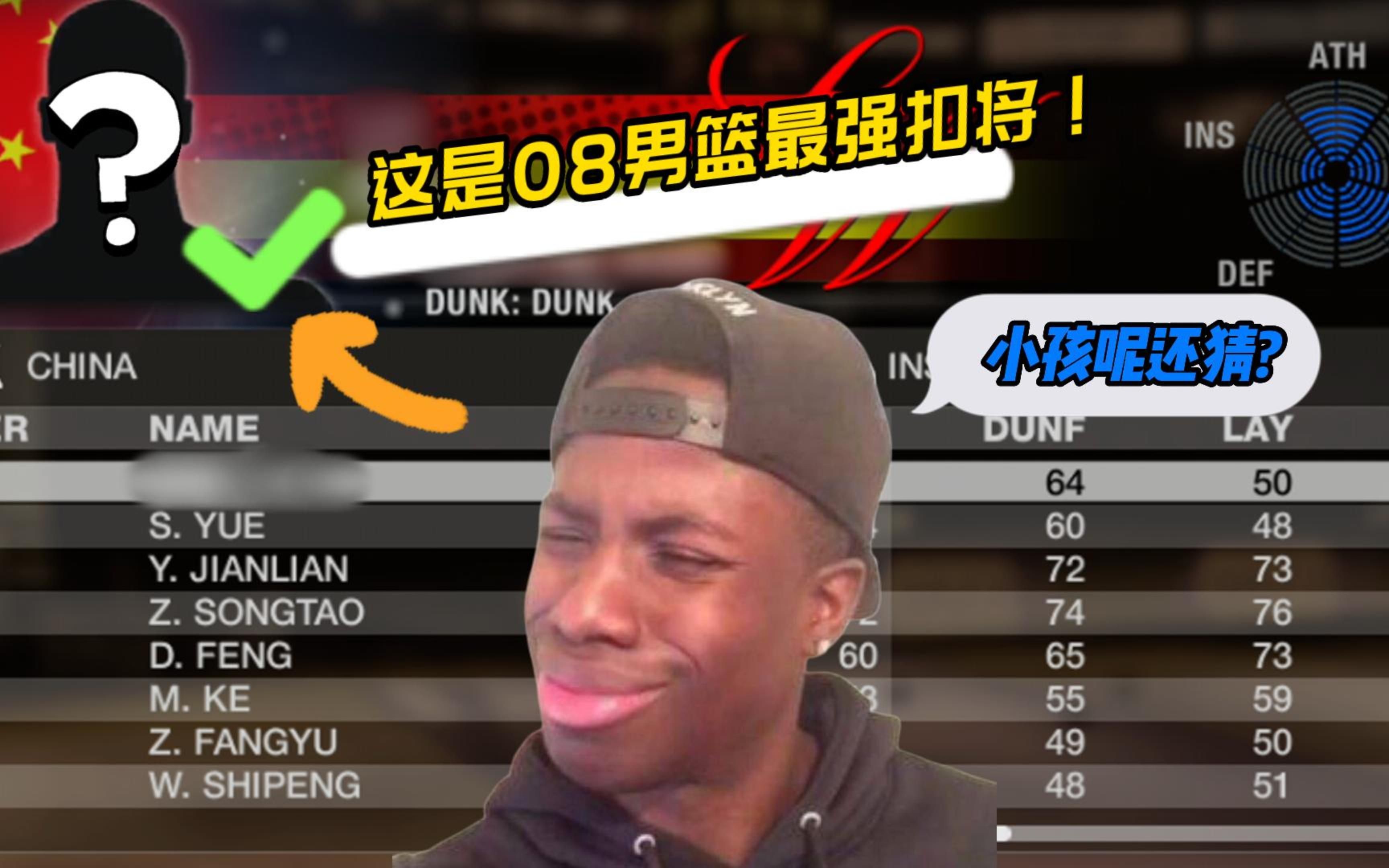 [图]《NBALIVE08》中国男篮扣篮评分最高的竟然是他！