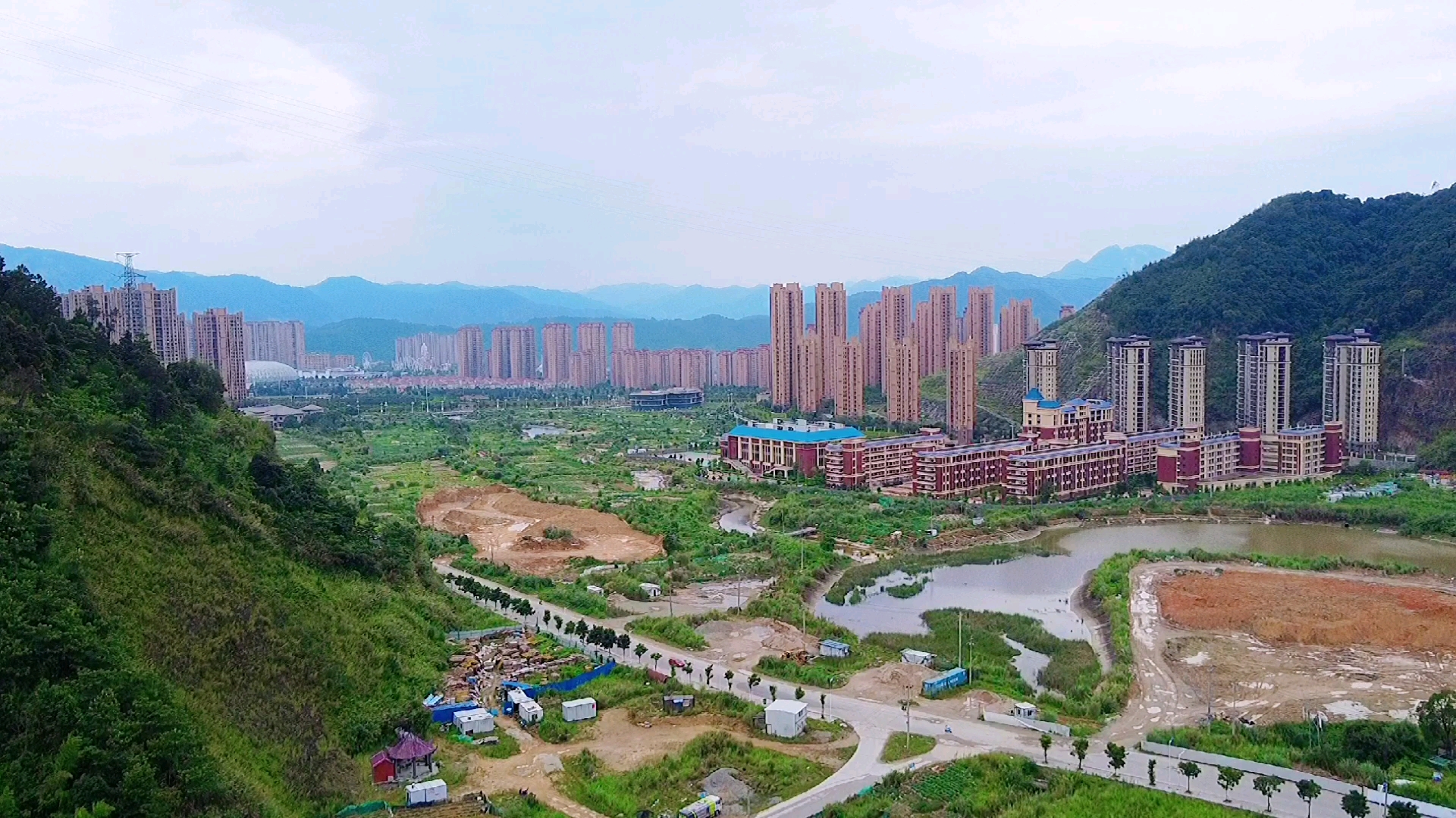 航拍福州连江县贵安新天地!