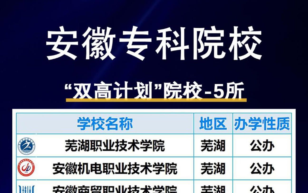 安徽专科院校怎么选?这些有特色的学校可以参考参考~哔哩哔哩bilibili