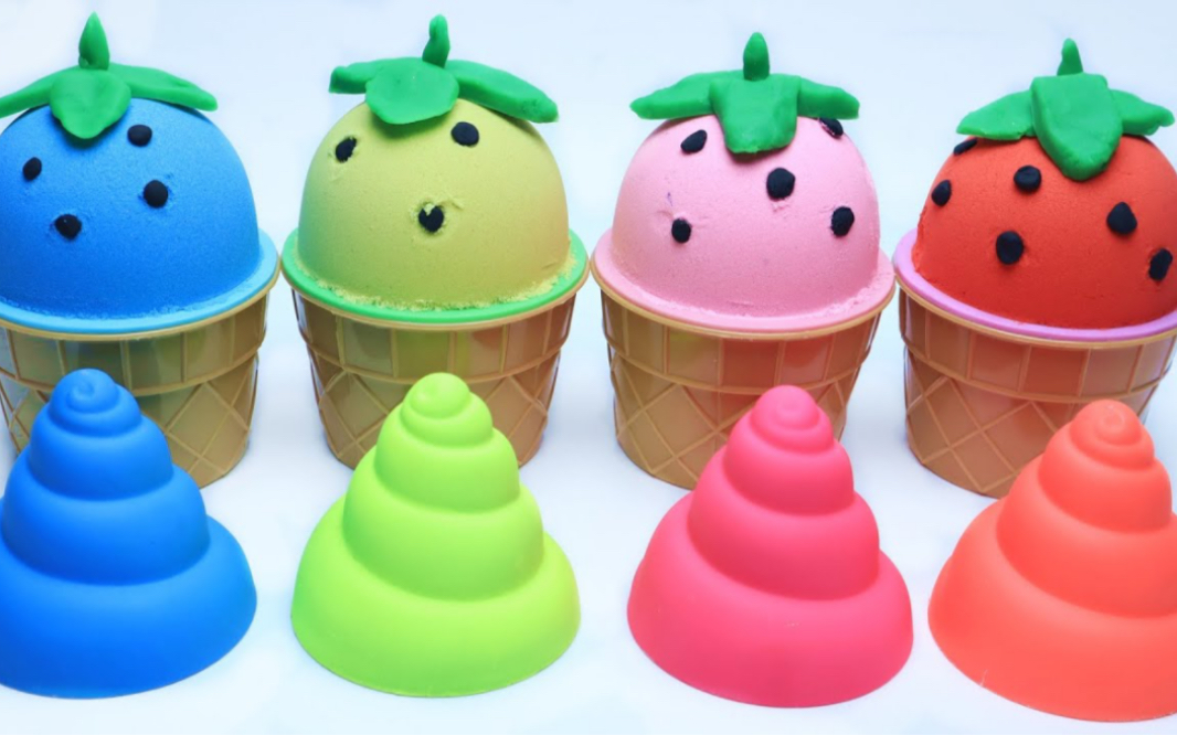 创意太空沙玩具 动感沙草莓91冰淇淋杯