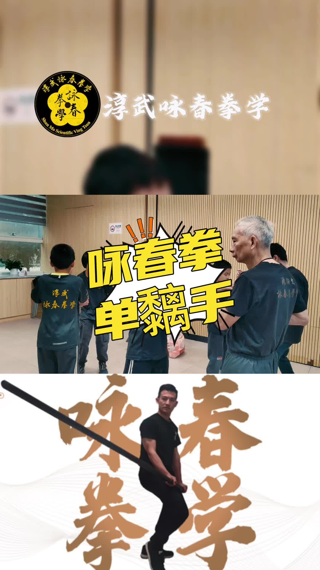 咏春拳学单黐手练习