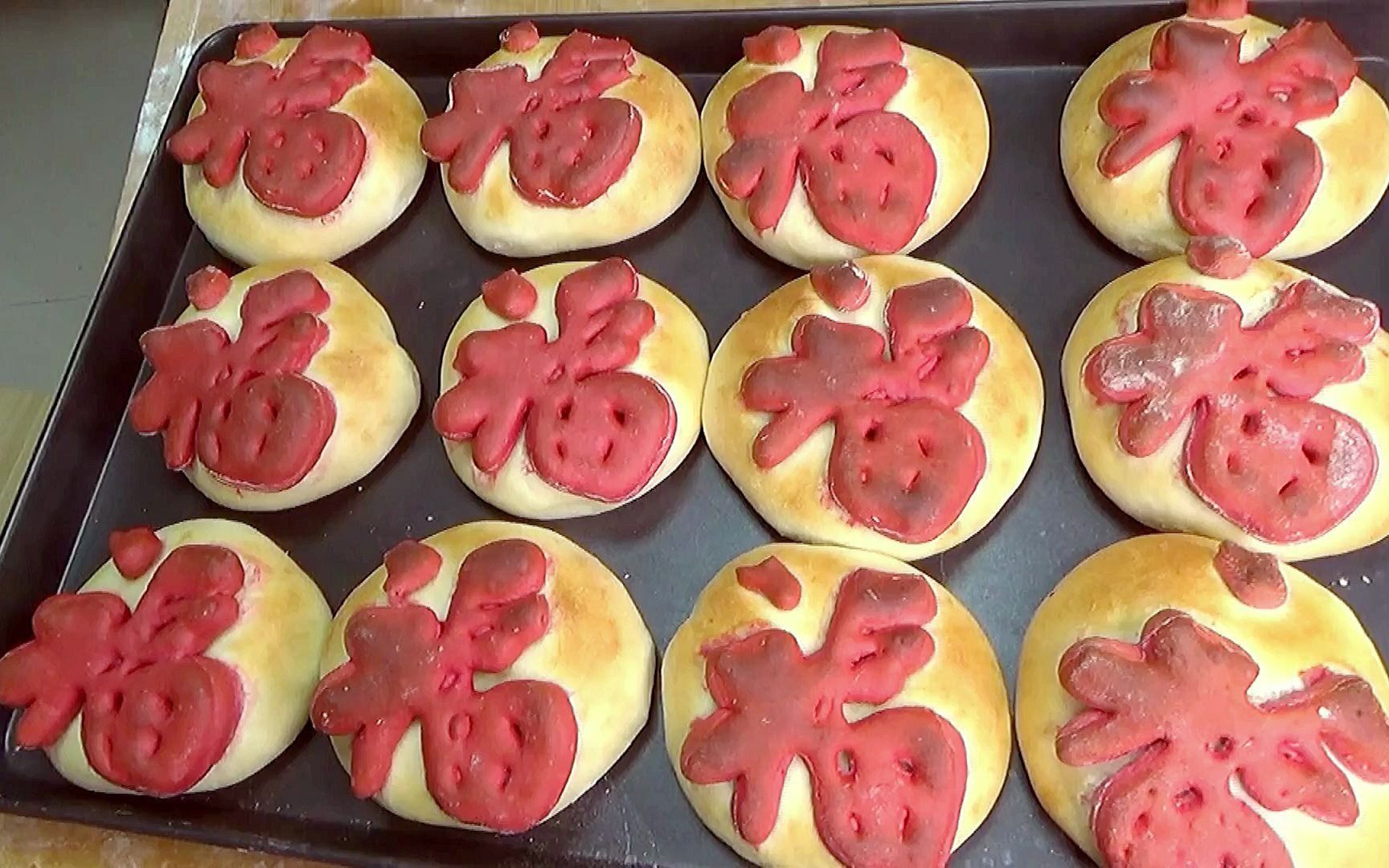 独特的烤福饼做法,可以当做花饽饽,学会可以摆摊开店了