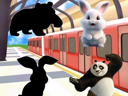 一起区分小动物们的影子