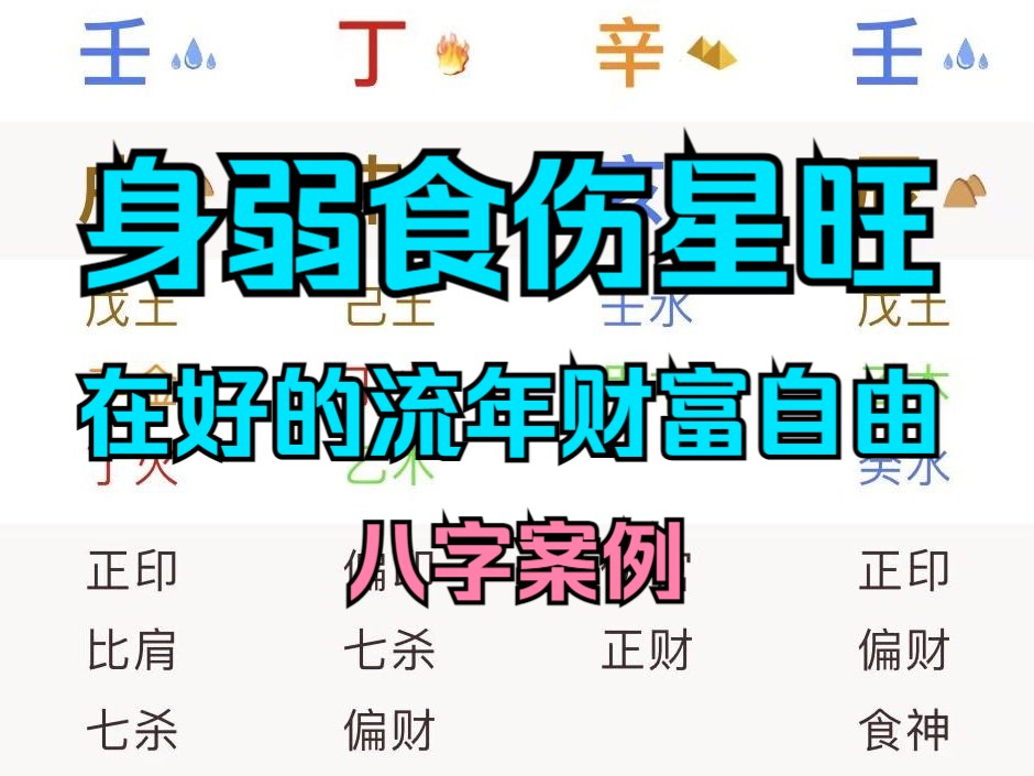 【第十二集】身弱食伤星旺,遇到好流年也能实现财富自由!哔哩哔哩bilibili