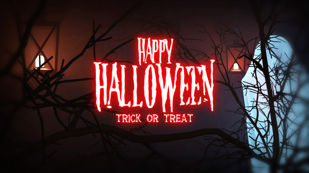 恐怖幽灵密室逃脱万圣节片头邪恶ae模板