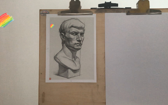 素描·石膏头像·小布鲁特