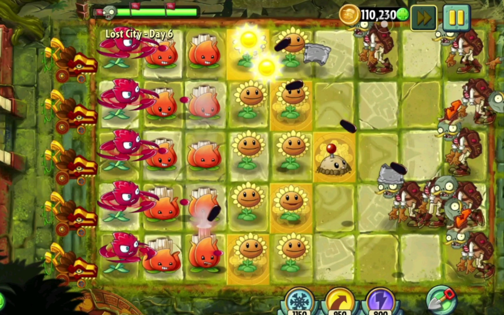 【植物大戰殭屍2國際版/pvz2】失落之城 6-10