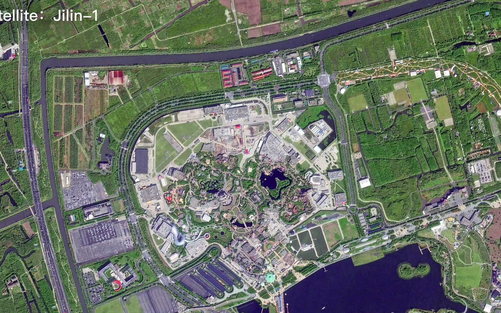 活动作品卫星视角下的中国城市之上海迪士尼