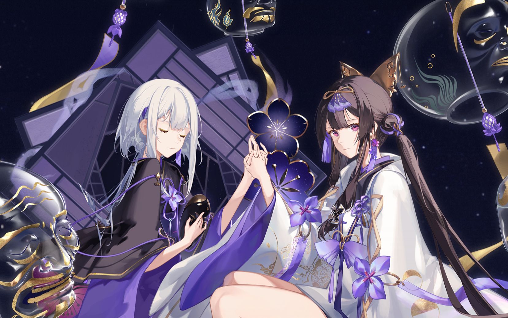 【阴阳师】百绘罗衣-sp空相面灵气 绘画过程