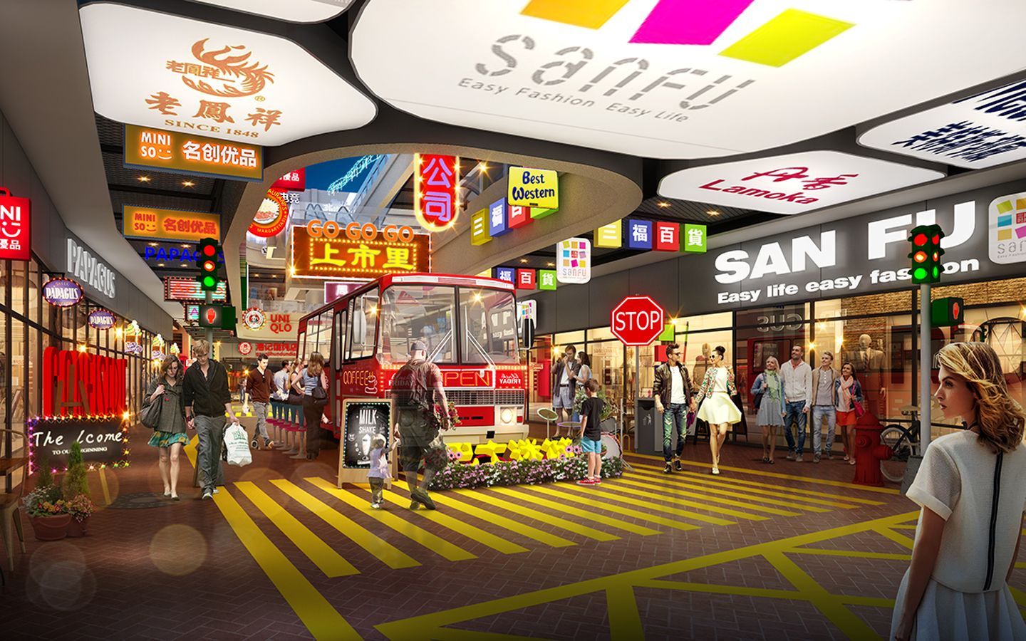 【祥隆61上市里】全文创文化休闲体验馆商业街设计——香港霓虹街