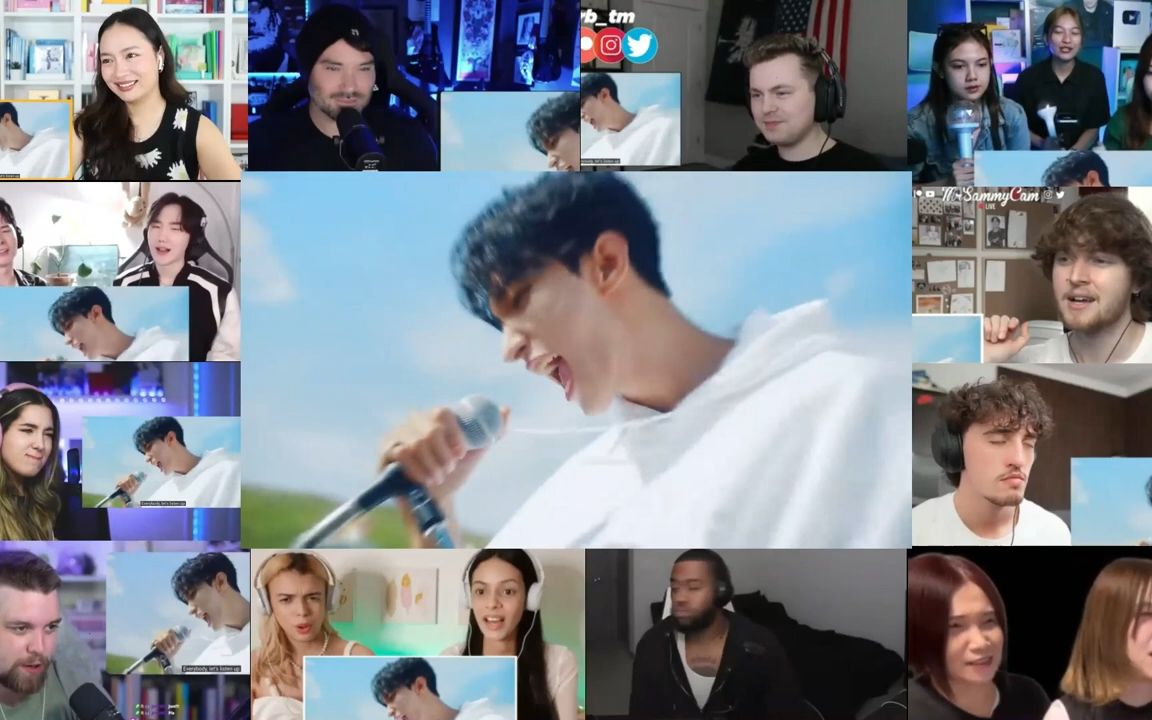 [图]SEVENTEEN《God Of Music/音乐之神》MV多人Reaction Mashup（第2版）