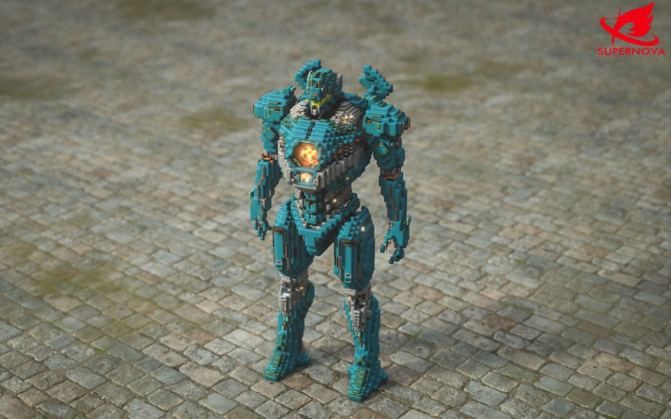 用mc还原复仇流浪者手办?还能开关机!这操作骚到爆