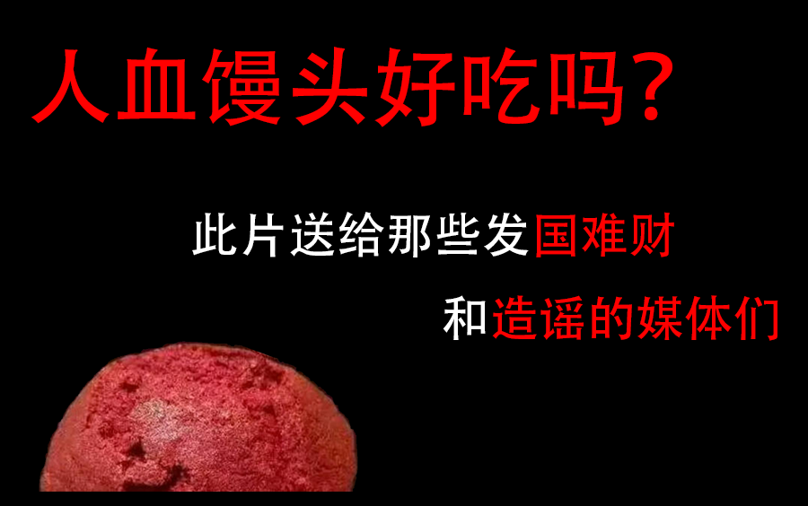 [病毒来临]人血馒头好吃吗?此片送给那些发国难财和造谣的媒体们!