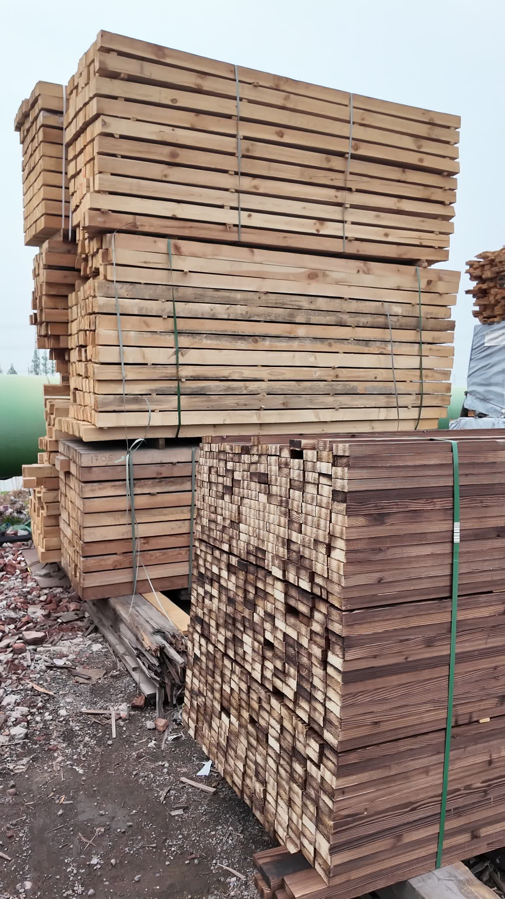 围栏板碳化木方