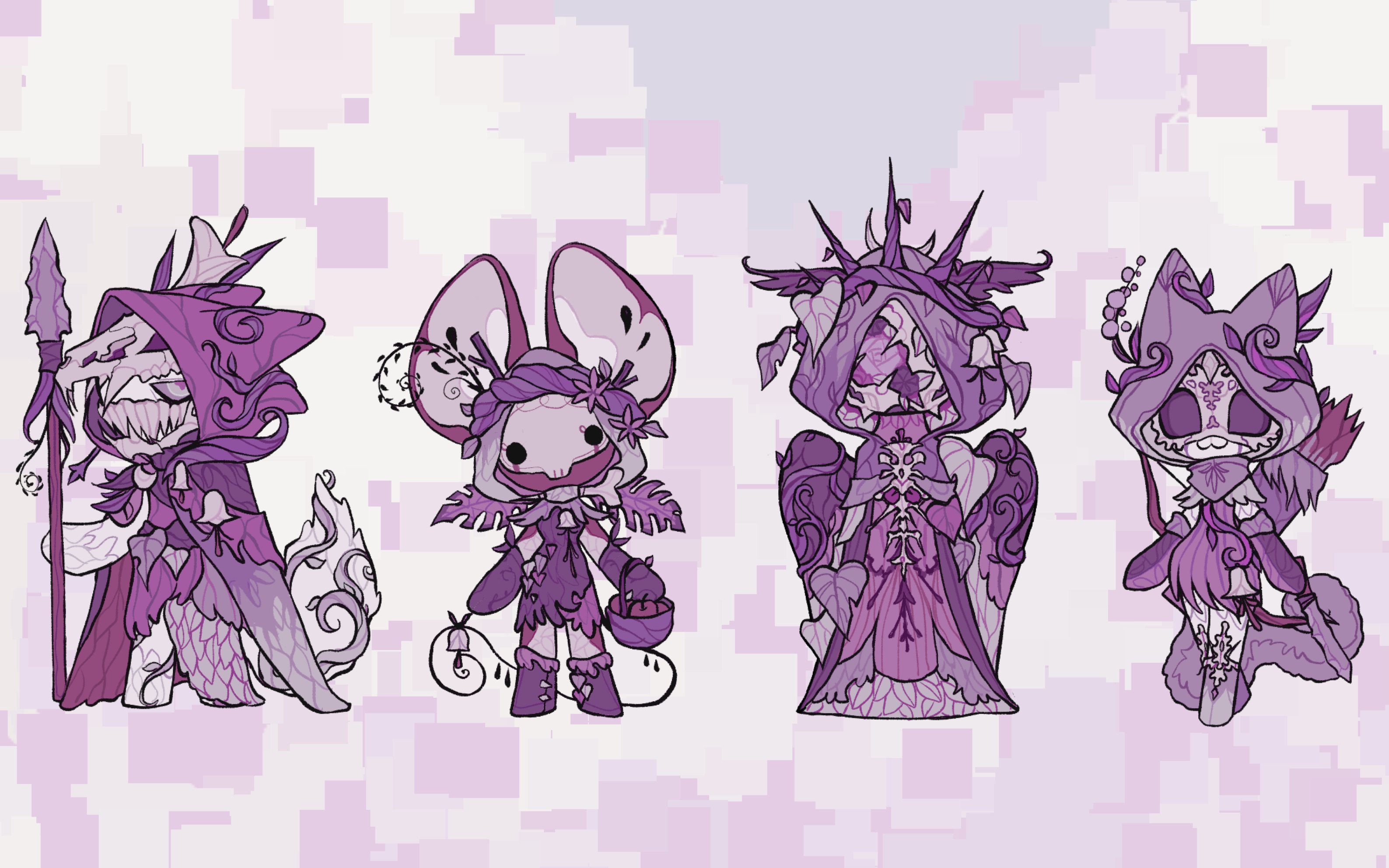 【玛格丽塔的游戏盒/速涂】"橡木林/望月族玩家民族服装"民族服装设计