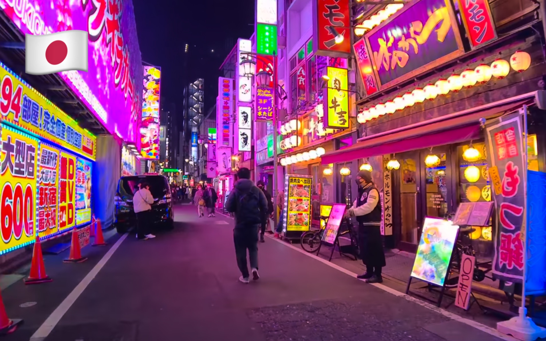 【4k超清】2月夜间漫步游日本东京新宿歌舞伎町 拍摄日期:2023.