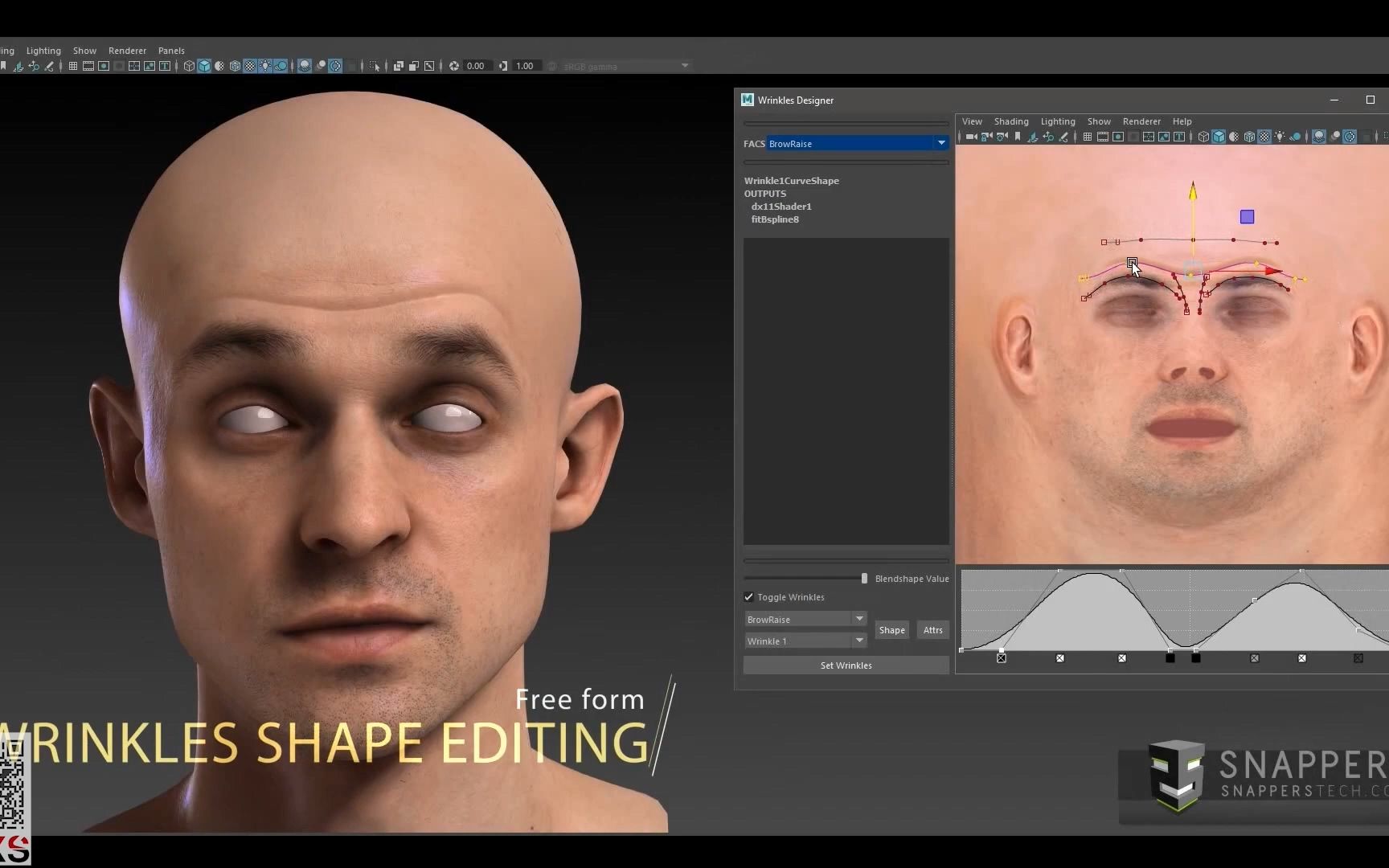 maya 2020面部皱纹表情插件