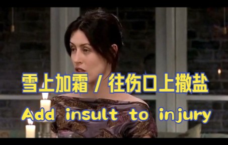 【最容易理解错的英语表达】Add insult to injury 雪上加霜 / 往伤口上撒盐哔哩哔哩bilibili