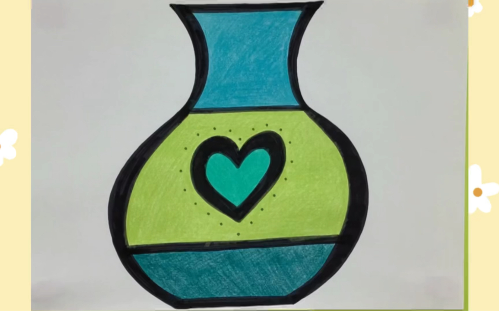 一学就会画的花瓶创意简笔画零基础学画画