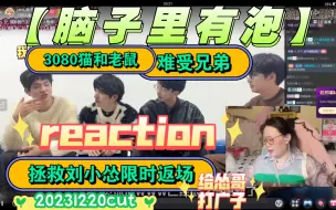 Video herunterladen: 【脑子里有泡/reaction】reaction难受兄弟，3080猫和老鼠by努力的冰淇淋，拯救刘小怂限时返场，给怂哥打广子20231220cut