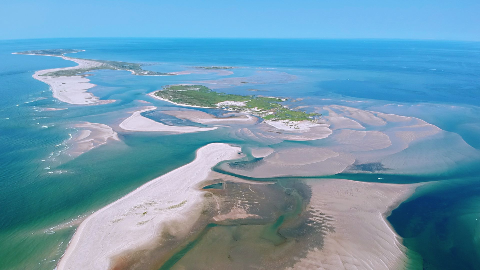 [图]2018年夏季马萨诸塞州鳕鱼角CapeCod Monomoy自然保护区皮划艇航拍记录