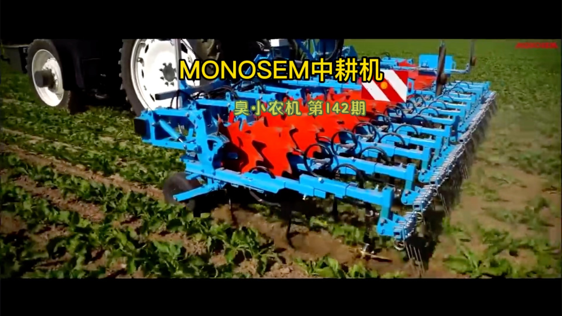 Monosem满胜中耕除草机甜菜作业,中耕单体四连杆仿形可液压升降,耘锄、圆盘护苗器、苗间除草器、行内梳理器等均可选配,适用大田有机作物中耕除...