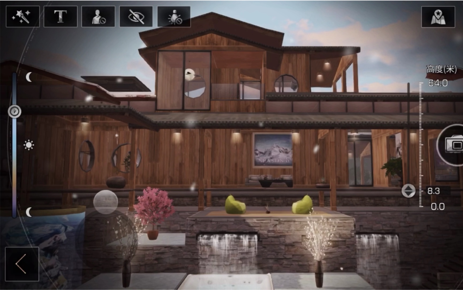 明日之后建筑7615富士山下ゆきみ7615双人日式和风建筑