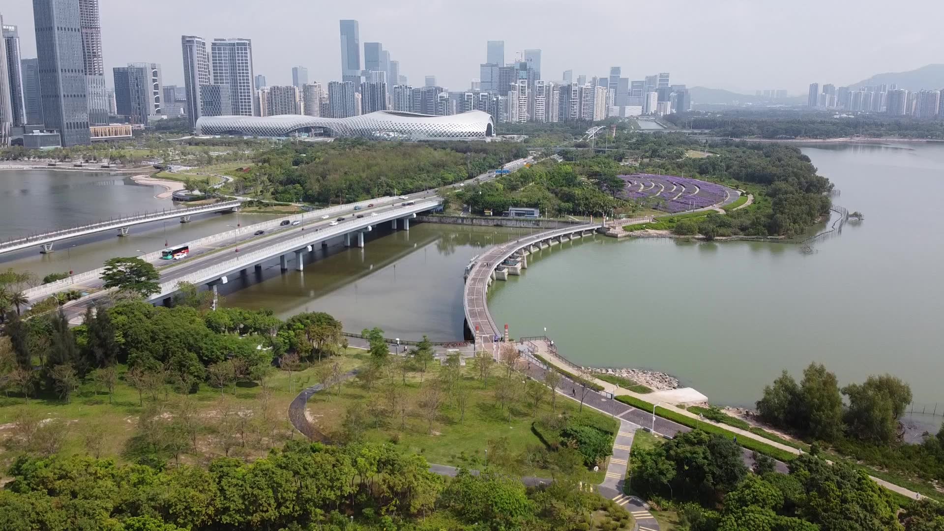 深圳湾弯月山谷放飞