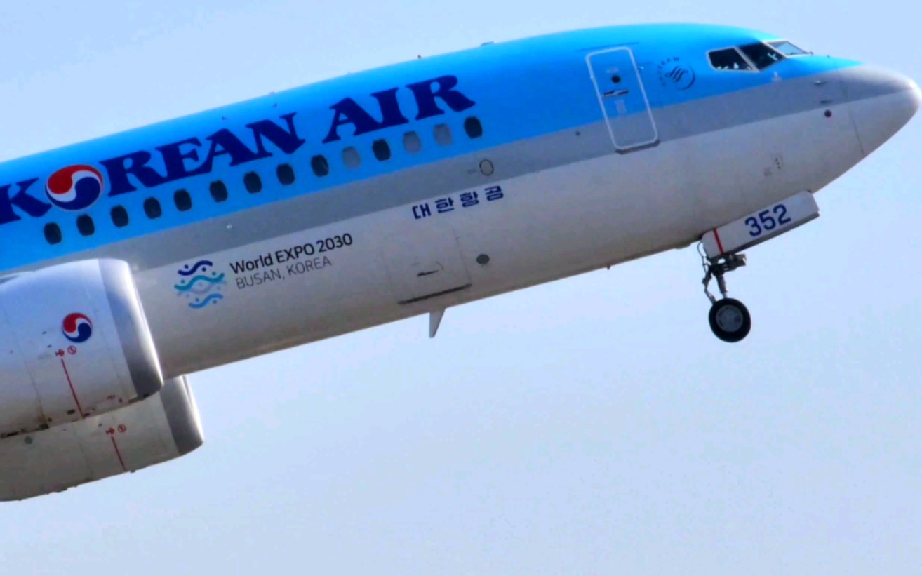 大韩航空2030釜山世博号,波音737 max-8,武汉～首尔hl8352
