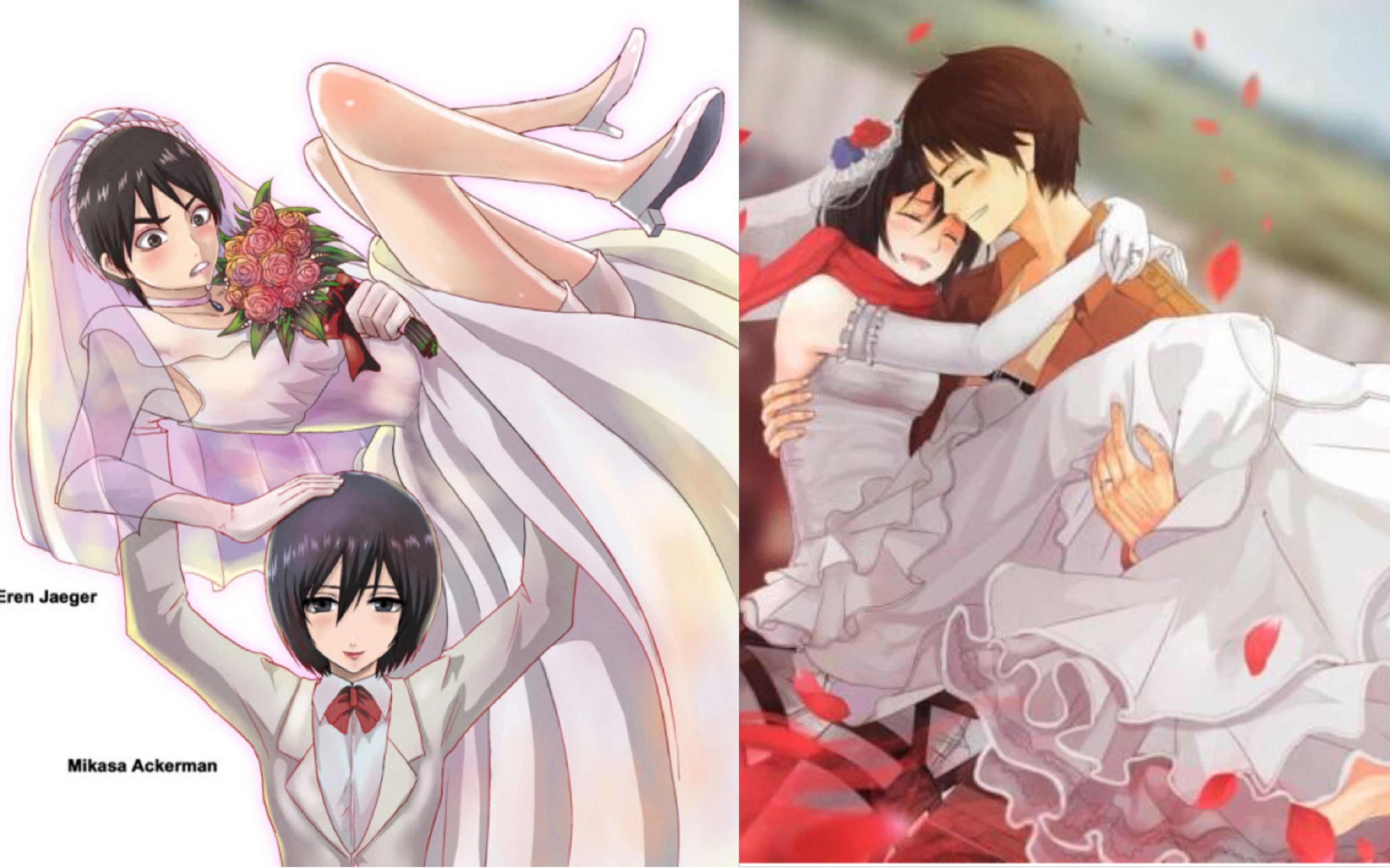 三笠79艾伦我们结婚啦785858用最甜的歌来描绘最美的艾笠艾笠