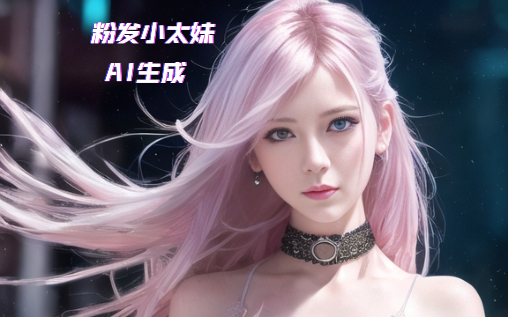 【粉毛控】气质可爱精神小太妹,ai生成,赛博cos.