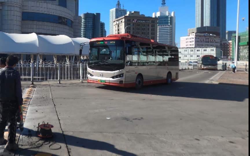 【津湾体北马场下,k7漫漫悠行】天津公交13路 津pov011(天津站公交站