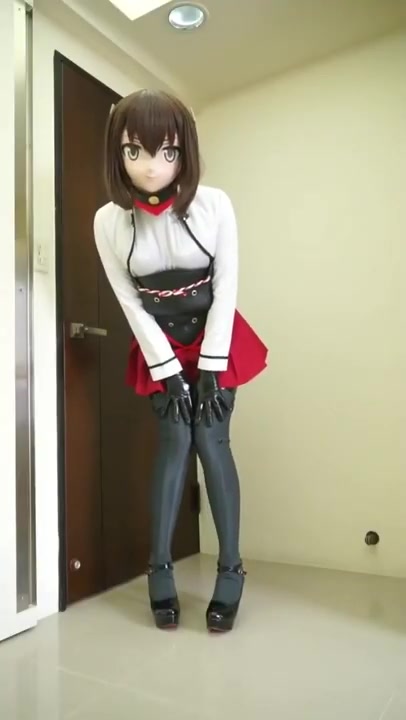 美女面具和黑色橡胶皮肤是绝配哦,kigurumi面具易容,外一部(新kig视频