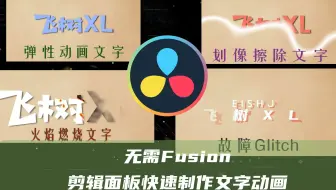 达芬奇10秒快速制作文字动画！无需Fusion！