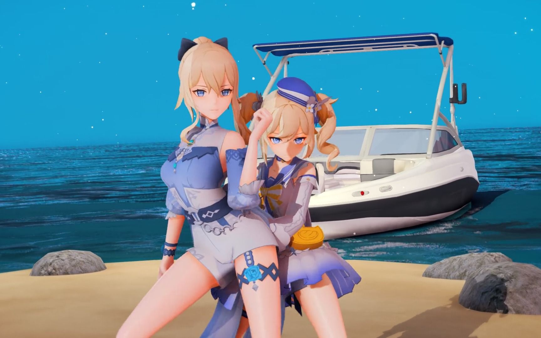 【原神mmd】琴和芭芭拉的危险派对(海岛版)