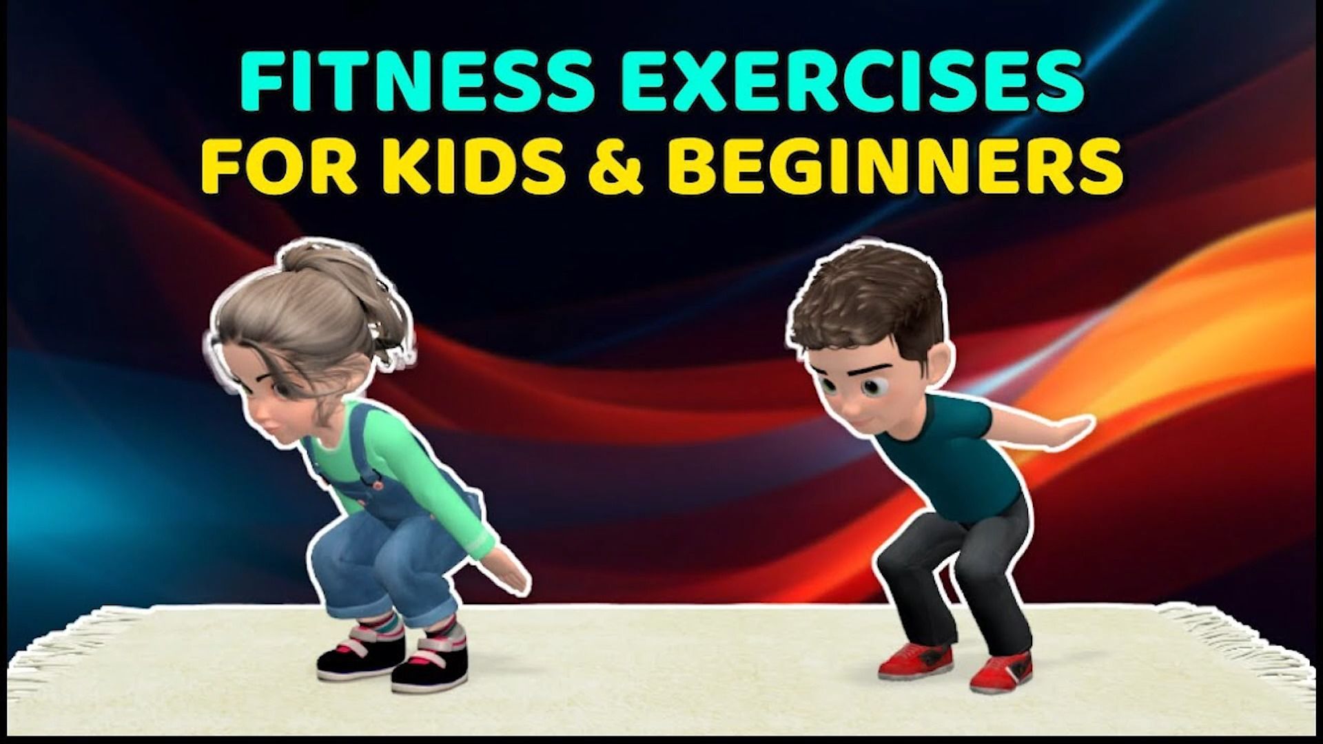 [图]家庭健身计划-适合儿童和初学者的简单锻炼（HOME FITNESS ROUTINE - EASY EXERCISES FOR KIDS & BEGINNERS）