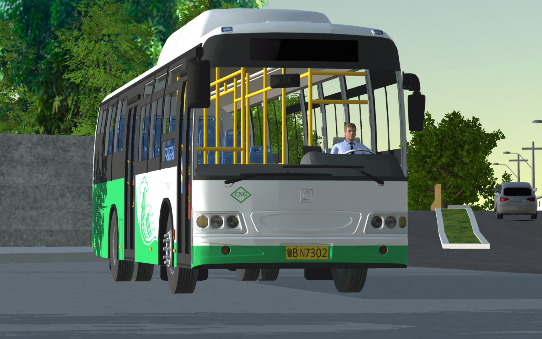 (pbsc)驾驶青岛公交申沃swb6115q7-3行驶在灯塔专线