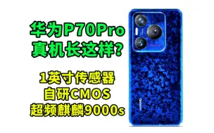 Download Video: 华为P70Pro设计曝光？1英寸大底摄像头，销量预计超1500万台