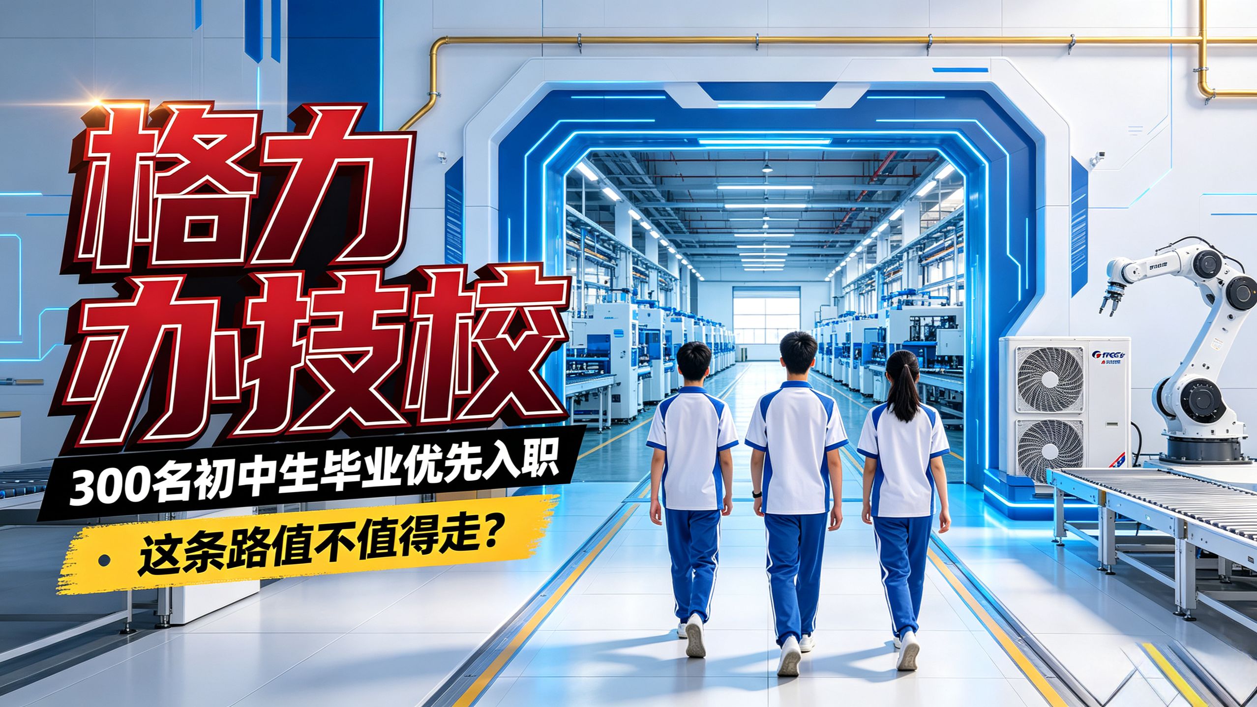 格力自办技校值不值？300名初中生的大厂捷径与现实代价